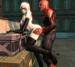 superheropornpics:  Spider-Man gives the Black Cat a fucking that she’ll never forget.  Check out my Tumblr blog.