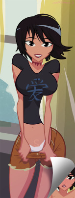 ninsegado91: gaironsblog:   http://gairon.deviantart.com/art/Ashi-Classmate-677656098 I couldn’t pass up the opportunity to draw Ashi from Samurai Jack Season  5 while it was still airing!  So I turned her into your college  classmate you have a crush