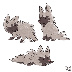 sketchinthoughts:  Sketches of my poochyena named Pudding. 