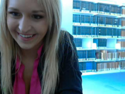 gingerbanks:  Flashing my pussy in public ;) I’m LIVE from the library this very second! Ask me now for details! 
