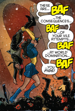why-i-love-comics:  Big Barda beating nazis to death with another nazi in Harley’s Little Black Book #4 - “Where Bombshells Dare!” (2016) written by Amanda Conner &amp; Jimmy Palmiottiart by Billy Tucci, Joseph Michael Linsner, Flaviano, &amp; Paul
