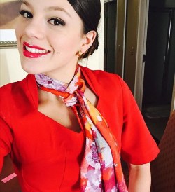 crewiser:New gorgeous Angel flight attendant #1423 @nattiib #flightattendant #FlightAttendantLife #aircrew #airhostess #stewardess #gorgeous #selfie #smile #hot #beauty #woman #airline #crewfie #airline #wow  #AngelsAirways 