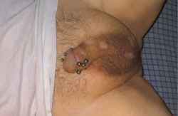 elastrator:  elastratorsissy: tinydickpics: After castration her tiny pierced dick shrunk to almost nothing. Looks like a violent castration.  Those 2 scrotal scars match-up to look like a stabbing or impaling right through both balls.  Now she’s