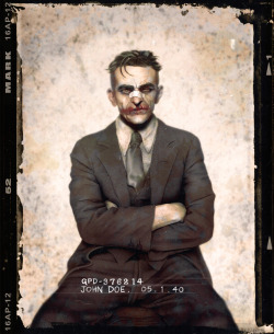dcwomenkickingass:  xombiedirge:  The Usual Suspects by Jempix  What would Batman’s deadliest foes look like if they had mug shots taken in the middle third of the 20th century? Would the Joker resemble John Dillinger staring cockily at the camera,
