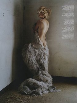 inspirationgallery:  Agyness Deyn by Tim Walker for Vogue Uk - Alexander McQueen ss11 