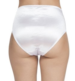 Soft white satin panties feel so good&hellip;