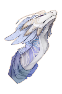 vanchamarl:  Next headshot for Flight rising user CloudySmiles~ I highly underestimated the amount of time it took to paint the scarf and markings, for sure. But this was a really fun one to draw. (: My store is open! 3 headshot slots and 2 fullbodies.