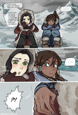 beroberos:  AU where Korra and Asami knew eachother while Korra was still training at the compoud (they’re maybe like 13-14 here??) Anyways yeah I wasn’t really sure this qualified as suave!korra cuz korra didn’t epically fail in any way so here’s