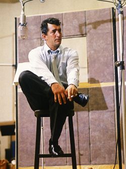 deforest:  Dean Martin during a recording session at Capitol RecordsPhoto by Ken Veeder, 1958 