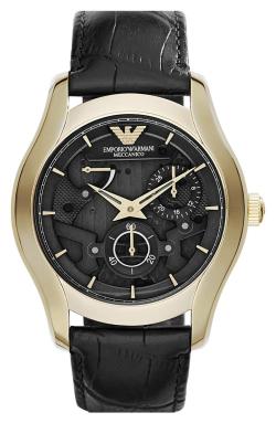 fuckyawatches:  Emporio Armani Automatic Leather Strap Watch, 43mmSearch for more Watches by Emporio Armani on Wantering.
