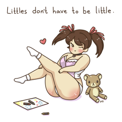 little-myuu:♥Littles come in all sizes. It doesn’t matter if you’re big, little, tall or short. It’s all about how you identify.♥