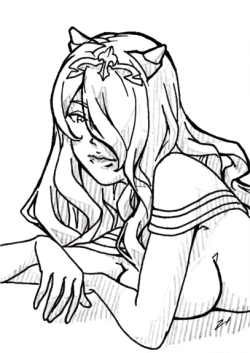 zehturtle:Sketches for a friend this holiday of Camilla from Fire Emblem.