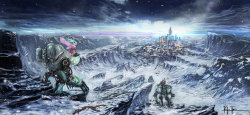 thecyberwolf:  Final Fantasy VI &amp; VII Created by Robin Tran