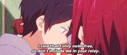 icecreambat:  bocchan:  bloodchilddarkheart: #look at how easily they fire each other up omg #haru has never done that to anyone else before or after rin #no one gets under his skin like rin does #and there’s no one else rin wants to rile up more