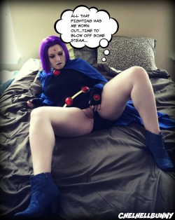 chelbunny: chelbunny:  As promised, here are the promiscuous shots of my Raven cosplay!   reblogging one of my first naughty cosplays :) in case any of you hadn’t seen it 