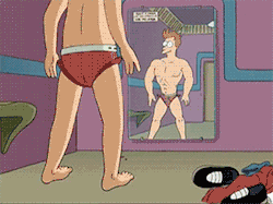 Futurama | AssortedA Fishful of Dollars- Fry goes to the mall to try one some underwear he saw in a dream advert, the mirrors in the future are designed to make you look “ALOT” betterNeutopia- The Crew start a budget space travel company and end up