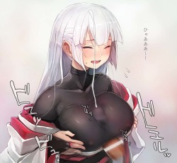 lewdcream:  No amount of clothing can stop the cumshot
