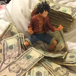 dolflamingo:  Reblog money luffy in the next 20 seconds or you’ll be broke for life 