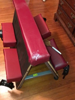 domforher:  Lola left a mess on our spanking bench last night. That’s okay, I made a mess of her as well!  This bench may be need for @bisubmission 
