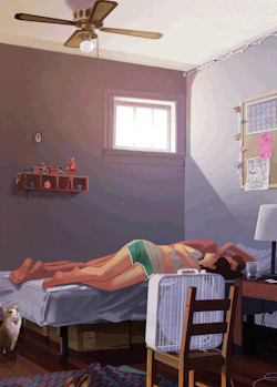   Charming Illustrated Cinemagraphs Reflect The Idyllic Mood Of Lazy Summer Days by Rebecca Mock   