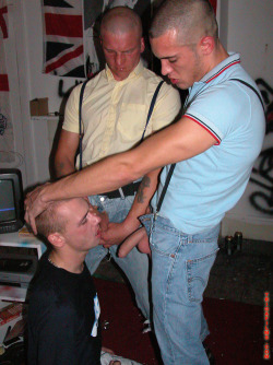 pervertedpigfagdad:  collegefagwhore:  rickraunch:  Since degrading queers is one of their favorite pastimes, skinheads often teach young fags how to accept humiliation and subservience. In this session, the fag is about to be taught how to be a urinal
