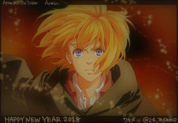 SnK News: Season 2 Chief Animation Director Yamada Ayumi Draws Armin to Kick Off the New YearFor her “Happy 2018″ message, SnK Season 1 Animation Director &amp; Season 2 Co-Chief Animation Director Yamada Ayumi has shared a new drawing of Armin!WIT