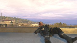 chico-is-theories:  the-x-button:My favorite thing about Ground Zeroes is how relaxed Big Boss looks while laying down. Especially with that fucking walkman. You could have the alarms blaring (i did when I too the screencap) and Snake would just chill