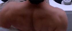 tributetraining:  liveloveliftheavy:  idjit-pies-and-puppydogeyes:  Because everyone deserves this on their dash  I love muscular backs, ooooh mama.  Oh my god castiel shoulders yes please yum yum yum 