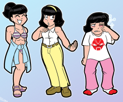  I wanted to draw my character, Hisako Fujioka, in different outfits.  This was honestly funner than it had any right to be, so I&rsquo;m tempted to  make more in the future!  