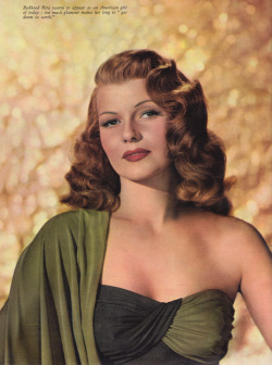 Rita Hayworth, from Hollywood Album, edited by Ivy Crane Wilson (Sampson Low, Marson &amp; Co., 1947). From a charity shop in Nottingham.