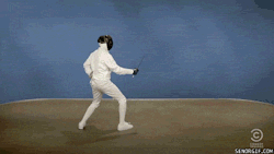 kisek:  tf2gifs:  epicdoorstudios:   silver-jet:   Fencing, Scottish style   I’m convinced that that’s the Demoman behind the mask.       