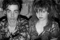 themaninthegreenshirt:  Nick Cave and Lydia Lunch by Wolfgang Wesener 