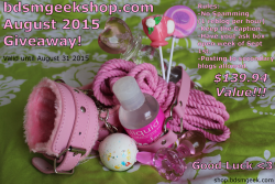bdsmgeekshop:  BSDMGeek’s August GIVEAWAY! Reblog to be entered into a random draw for the prize bundle! Contest runs August 1-31 and the winner will be announced September 1st! YOU COULD WIN: 1x Magical Girl Glass Wand  1x Glass Flower (No. 48) Plug