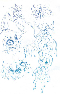 rafchu:  More Kill la Kill doodles! All my favorite strong moments from episode 21 ^^  eep &lt;333