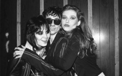 thegoldenyearz:  Joan Jett, Stiv Bators and Bebe Buell by Donna Santisi, 1979