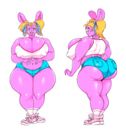 ffuffle:  Pink redesigned yet again. She gets smaller each time. Not sure what’s up with that.  