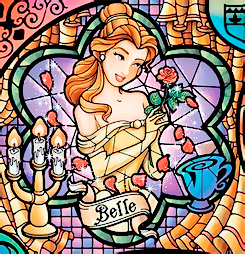 mickeyandcompany: Disney Princess stained art