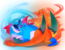 feathers-ruffled:  Clash of the Titans To make up for that other crappy Pokemon piece I did. 