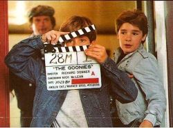 fuckyeahbehindthescenes:  The cast was not allowed to see the pirate ship before the scene was shot. When they did see it, some of the kids said “Holy shit!” The scene had to be re-shot without them cursing. The Goonies (1985) 