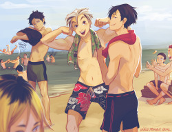 viria:  I’ve finally finished it!;_; I guess I just needed an excuse to draw a bunch of shirtless teenagers. 