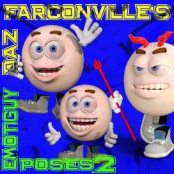 Welcome Farconvilles’ Emotiguy! This is Emotiguy in his 13 poses with separate shoe poses. Partial skin texture and  ten props are included in this set. Compatible with DazStudio 4.8 or greater. And that’s not all! Get this item on sale for 34%