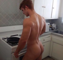 nude dude in my kitchen