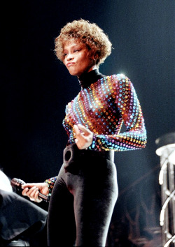 whitney-houston:Whitney Houston performing in London, 1991