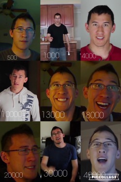 athxna20:  Markiplier through the years.  Congratulations for 13 million! And Happy 4 years of YouTube! (: