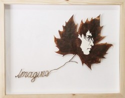 Artistic endeavours (leaf carving by Lorenzo Manuel Duran)