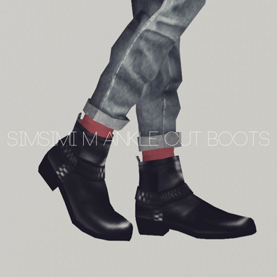 simsimi only mine | simsimi M ANKLE CUT BOOTS Mesh edit + Retexture...