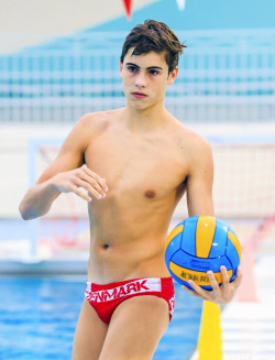 forthegayswimmer:Water polo boys #water #hair #boy #cute #speedo