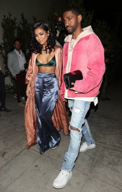 durk2x:  coshui:  Jhene Aiko &amp; Big Sean Giving Silk And Denim Looks  If yo man don’t hold ur clutch he ain’t for you