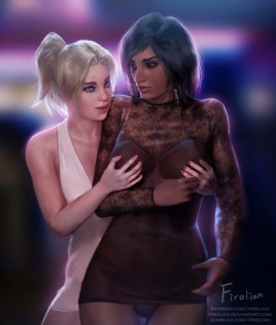 overwatch-girls-nsfw:  Mercy and Pharah set #1 by artist Firolian  Set #2 is gonna be posted soon  clubbing~ ;9