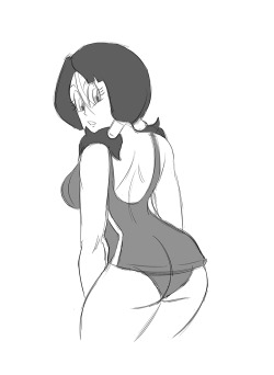   Anonymous said to funsexydragonball: Videl in school swimsuit too? &lt;3  